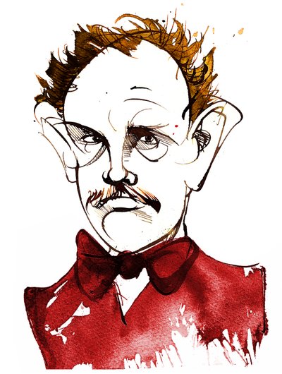 Richard Strauss, compositor y director alemán (1864-1949); caricatura de Neale Osborne